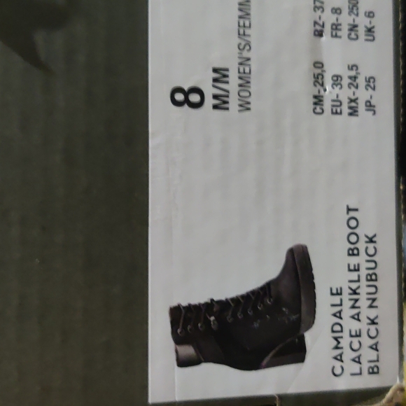 Timberland WOMEN'S CAMDALE  BOOT Size 8 Color Black Nubuck - Picture 8 of 9